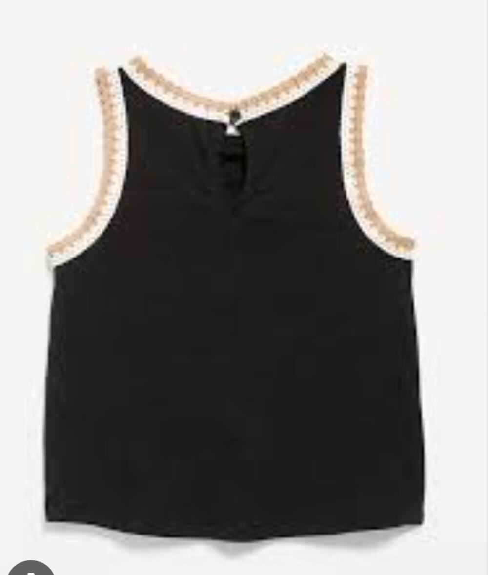 Old Navy Sleeveless Crochet-Trim Top for Girls Sz 8